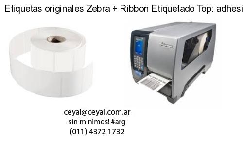 Etiquetas originales Zebra Ribbon Etiquetado Top: adhesivo ribbo