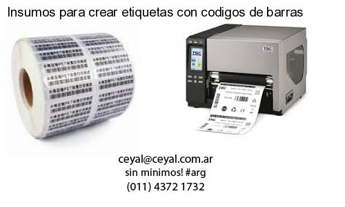 Insumos para crear etiquetas con codigos de barras