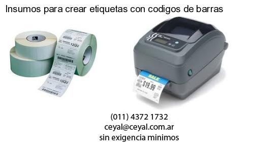 Insumos para crear etiquetas con codigos de barras