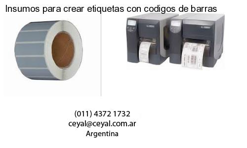 Insumos para crear etiquetas con codigos de barras