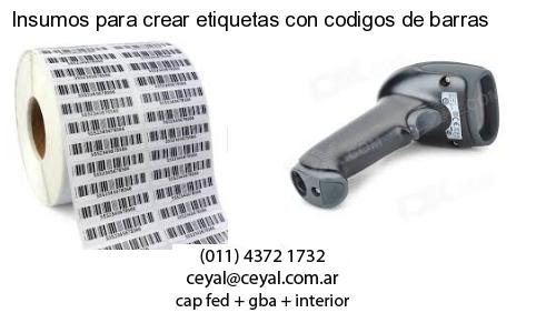 Insumos para crear etiquetas con codigos de barras