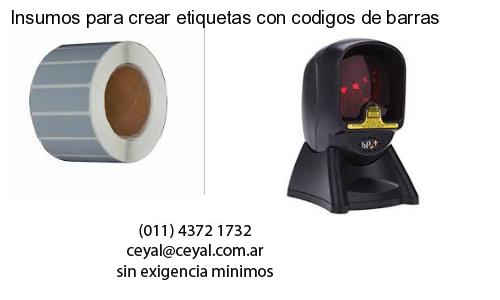 Insumos para crear etiquetas con codigos de barras