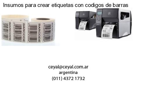 Insumos para crear etiquetas con codigos de barras