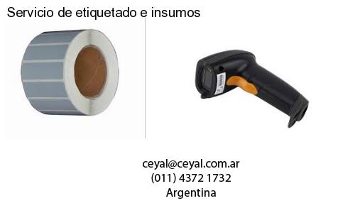 Servicio de etiquetado e insumos