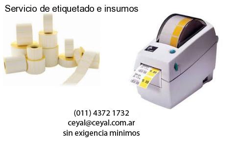 Servicio de etiquetado e insumos