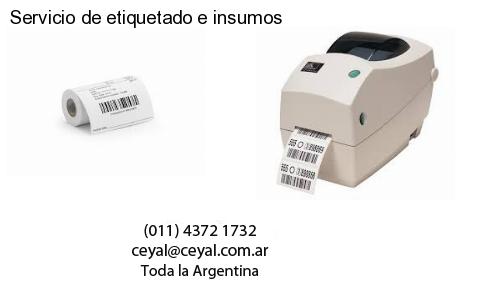 Servicio de etiquetado e insumos
