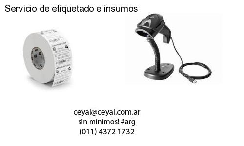 Servicio de etiquetado e insumos