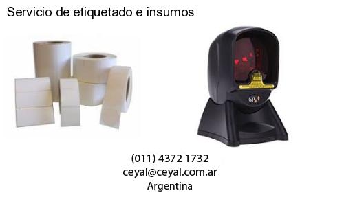Servicio de etiquetado e insumos