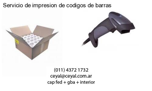 Servicio de impresion de codigos de barras