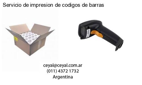 Servicio de impresion de codigos de barras
