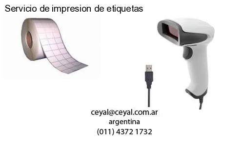 Servicio de impresion de etiquetas