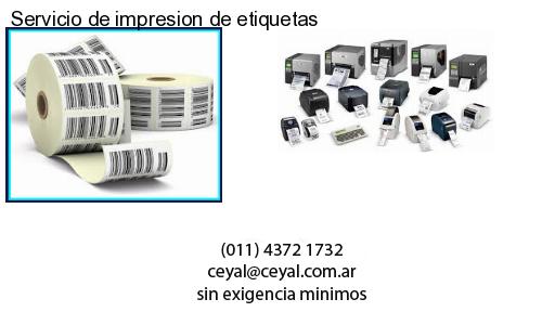 Servicio de impresion de etiquetas