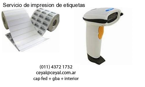 Servicio de impresion de etiquetas