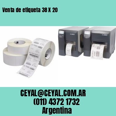 Venta de etiqueta 38 X 20