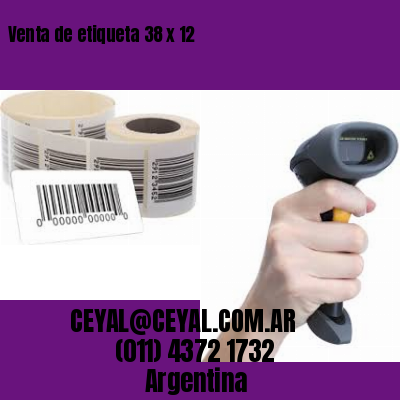 Venta de etiqueta 38 x 12