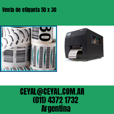 Venta de etiqueta 50 x 30