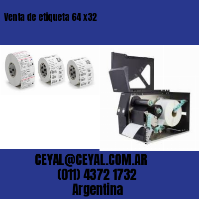 Venta de etiqueta 64 x32