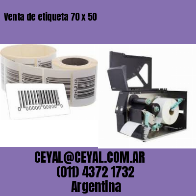 Venta de etiqueta 70 x 50