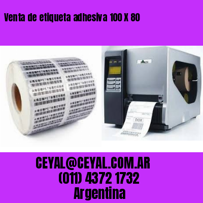 Venta de etiqueta adhesiva 100 X 80