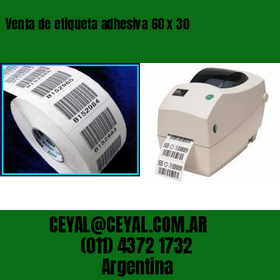 Venta de etiqueta adhesiva 60 x 30