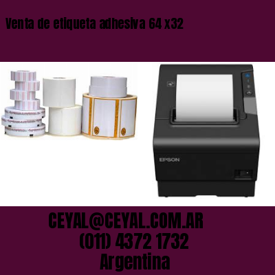 Venta de etiqueta adhesiva 64 x32