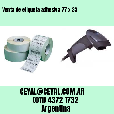 Venta de etiqueta adhesiva 77 x 33