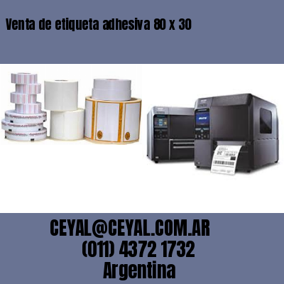 Venta de etiqueta adhesiva 80 x 30
