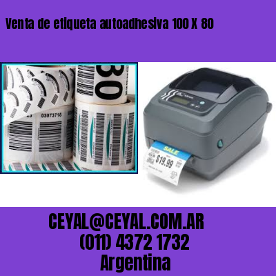 Venta de etiqueta autoadhesiva 100 X 80