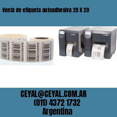 Venta de etiqueta autoadhesiva 29 X 20