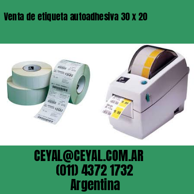 Venta de etiqueta autoadhesiva 30 x 20