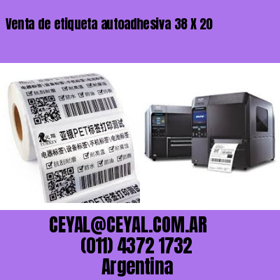 Venta de etiqueta autoadhesiva 38 X 20