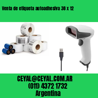 Venta de etiqueta autoadhesiva 38 x 12
