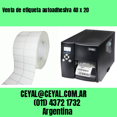 Venta de etiqueta autoadhesiva 40 x 20
