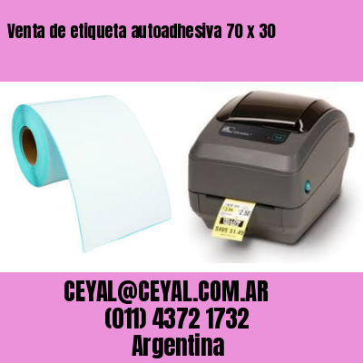 Venta de etiqueta autoadhesiva 70 x 30