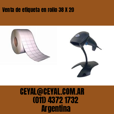 Venta de etiqueta en rollo 38 X 20