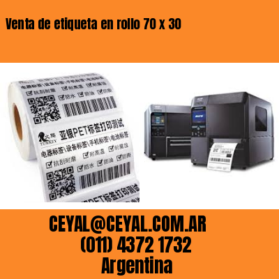 Venta de etiqueta en rollo 70 x 30
