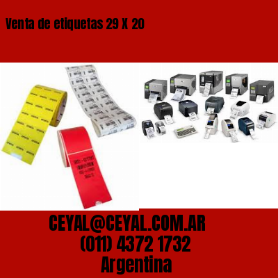 Venta de etiquetas 29 X 20
