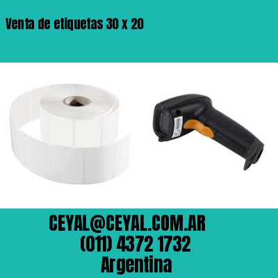 Venta de etiquetas 30 x 20