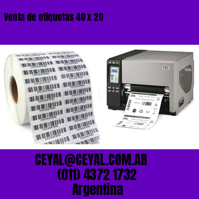 Venta de etiquetas 40 x 20