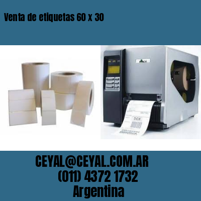 Venta de etiquetas 60 x 30