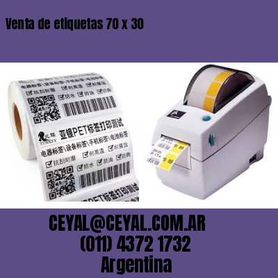 Venta de etiquetas 70 x 30