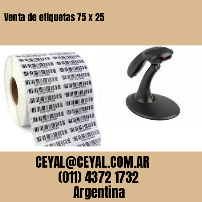 Venta de etiquetas 75 x 25