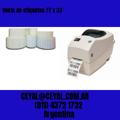 Venta de etiquetas 77 x 33