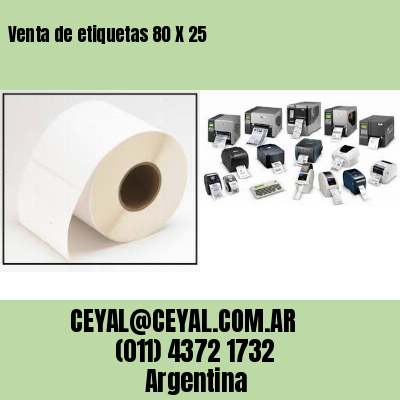Venta de etiquetas 80 X 25