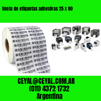 Venta de etiquetas adhesivas 25 x 80