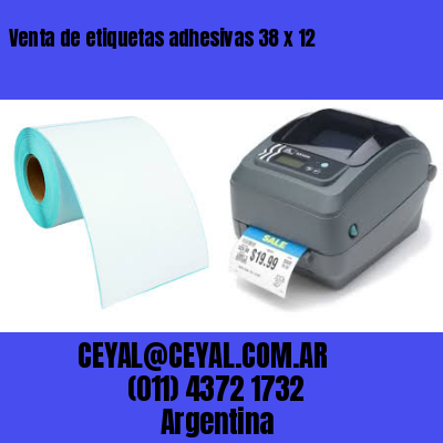 Venta de etiquetas adhesivas 38 x 12