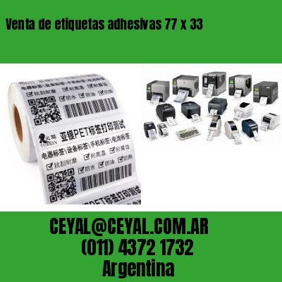Venta de etiquetas adhesivas 77 x 33