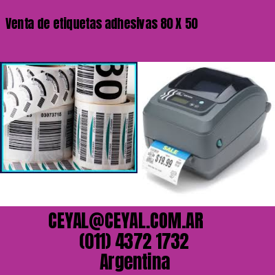 Venta de etiquetas adhesivas 80 X 50