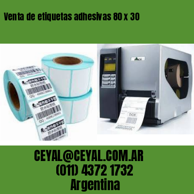 Venta de etiquetas adhesivas 80 x 30