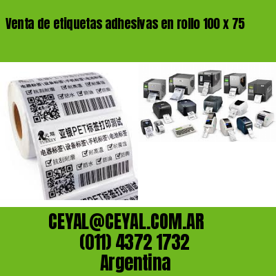 Venta de etiquetas adhesivas en rollo 100 x 75